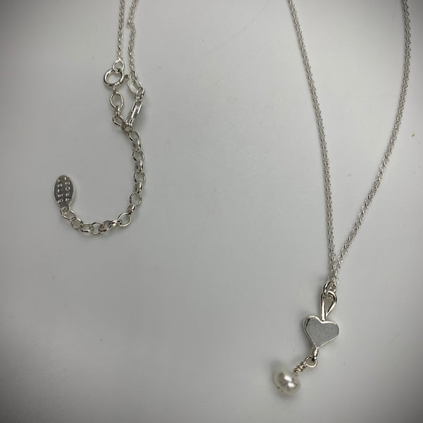 Sweetheart Pendant with Freshwater Pearl Necklace