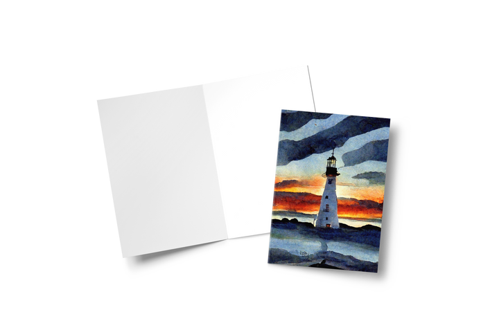 Lighthouse Card - Greeting & Note Cards Edgecomb Potters